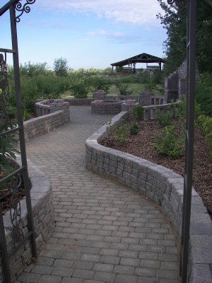 Charcoal Cobble A  Creating A Path To The Firepit.